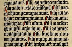 Gothic Blackletter Typeface from Gutenburg's Bible