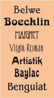 Some Example of Art Nouveau Fonts