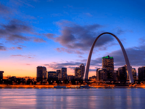 View of the Gateway Arch - St Louis, Missouri