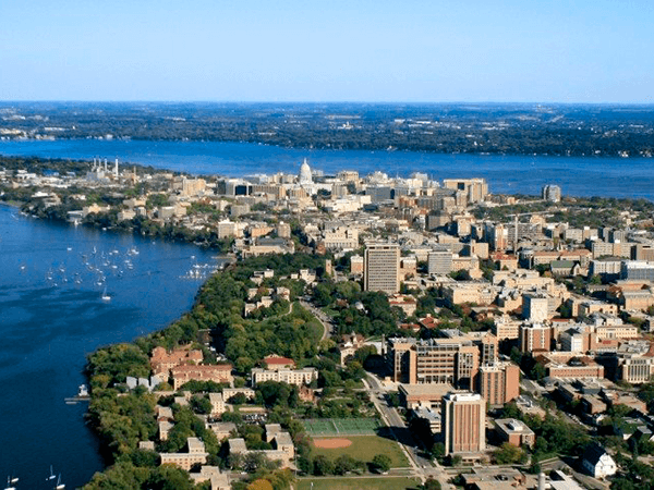 UW-Madison Campus with State Capitol in Background