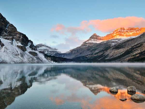Bow Lake sunrise, Banff National Park, Alberta, Canada